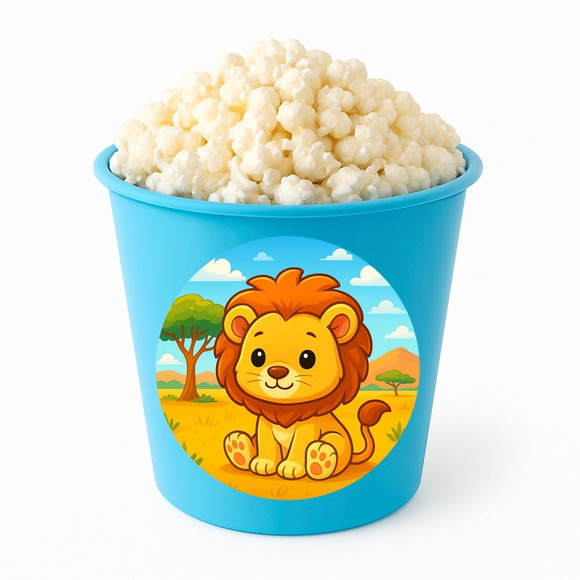 Balde de Pipoca Personalizado Infantil Leão Baby - Imagem 2
