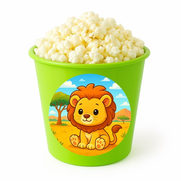 Balde de Pipoca Personalizado Infantil Leão Baby - Imagem 4