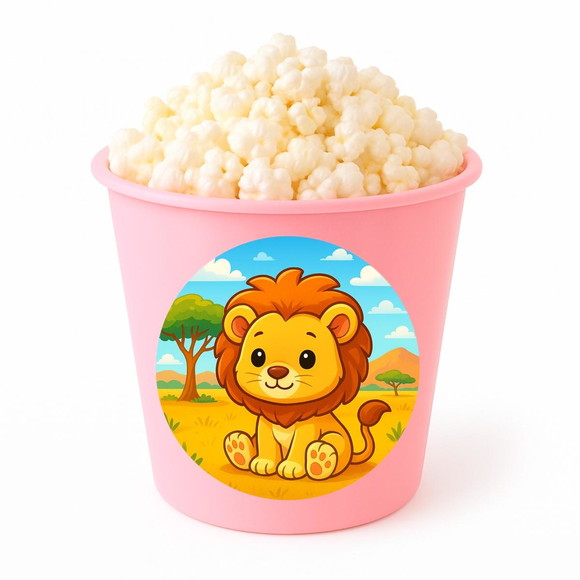 Balde de Pipoca Personalizado Infantil Leão Baby - Imagem 3