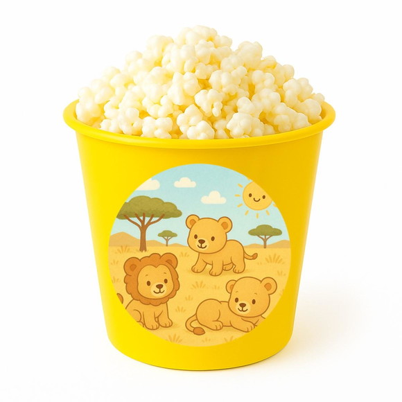 Balde de Pipoca Personalizado Infantil Leãozinhos - Imagem 4