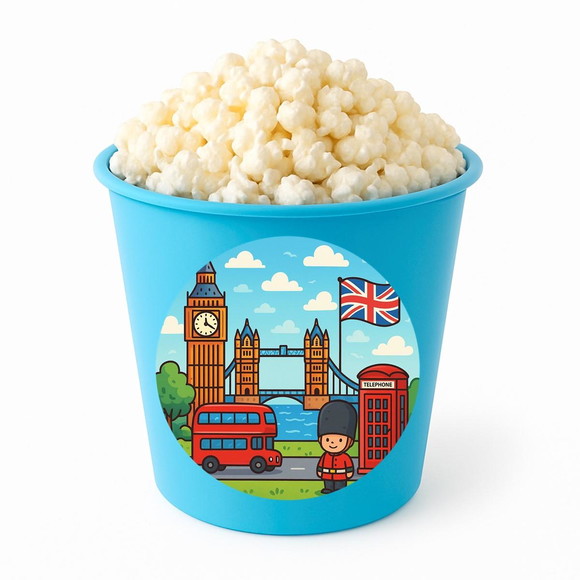 Balde de Pipoca Personalizado Infantil Londres - Imagem 2