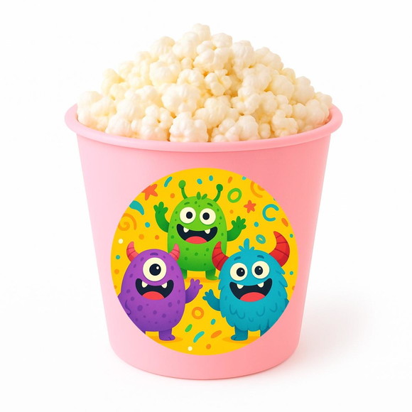 Balde de Pipoca Personalizado Infantil Monstrinhos - Imagem 3