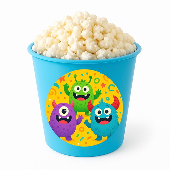 Balde de Pipoca Personalizado Infantil Monstrinhos - Imagem 2