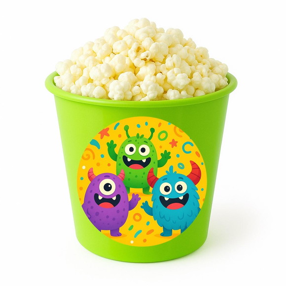 Balde de Pipoca Personalizado Infantil Monstrinhos - Imagem 5