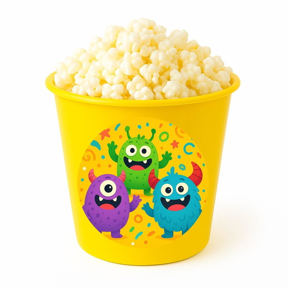 Balde de Pipoca Personalizado Infantil Monstrinhos - Imagem 4