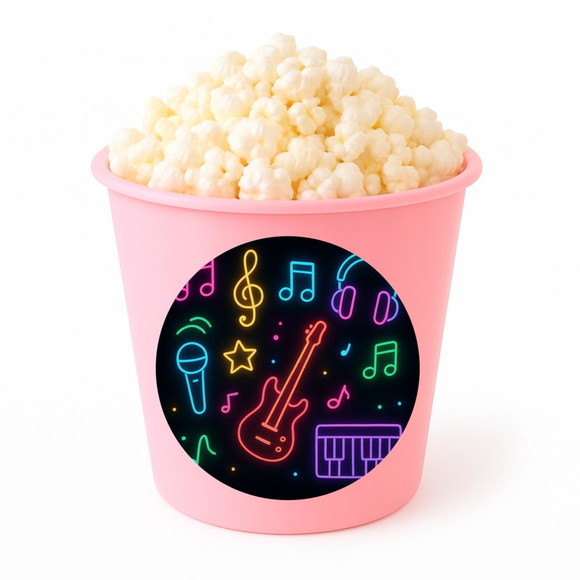 Balde de Pipoca Personalizado Infantil Neon Musical - Imagem 3