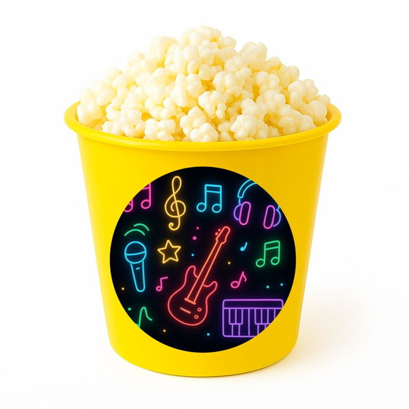 Balde de Pipoca Personalizado Infantil Neon Musical - Imagem 4