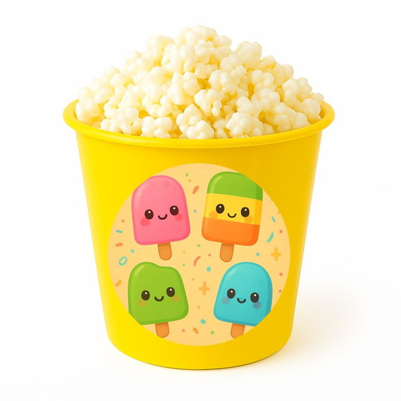 Balde de Pipoca Personalizado Infantil Picolés - Imagem 4