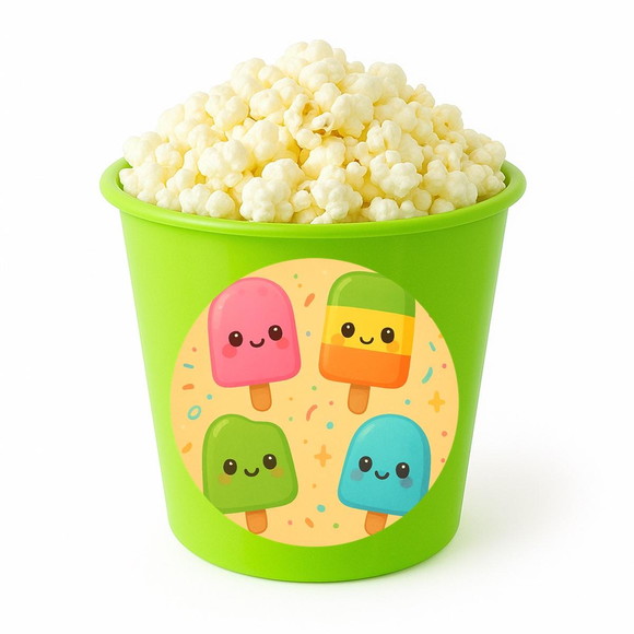 Balde de Pipoca Personalizado Infantil Picolés - Imagem 5
