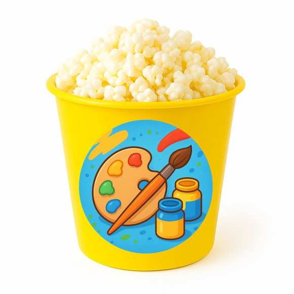Balde de Pipoca Personalizado Infantil Pintura e Tintas - Imagem 4
