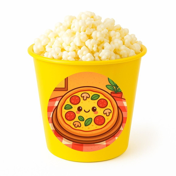 Balde de Pipoca Personalizado Infantil Pizza Divertida - Imagem 4
