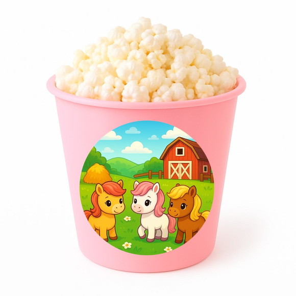 Balde de Pipoca Personalizado Infantil Pôneis - Imagem 2