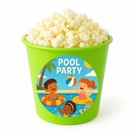 Balde de Pipoca Personalizado Infantil Pool Party - Imagem 5