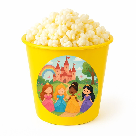 Balde de Pipoca Personalizado Infantil Princesas Encantadas - Imagem 4