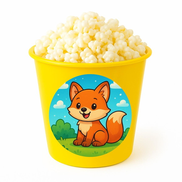 Balde de Pipoca Personalizado Infantil Raposinha - Imagem 4