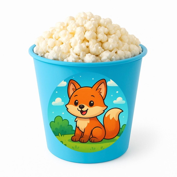 Balde de Pipoca Personalizado Infantil Raposinha - Imagem 2