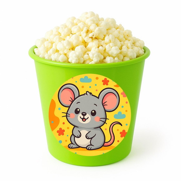Balde de Pipoca Personalizado Infantil Ratinho Fofo - Imagem 5
