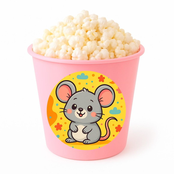 Balde de Pipoca Personalizado Infantil Ratinho Fofo - Imagem 3