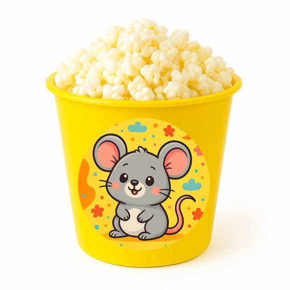 Balde de Pipoca Personalizado Infantil Ratinho Fofo - Imagem 4