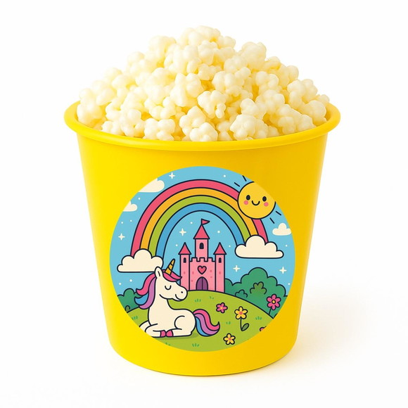 Balde de Pipoca Personalizado Infantil Reino do Arco-íris - Imagem 4