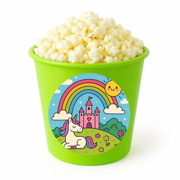 Balde de Pipoca Personalizado Infantil Reino do Arco-íris - Imagem 5