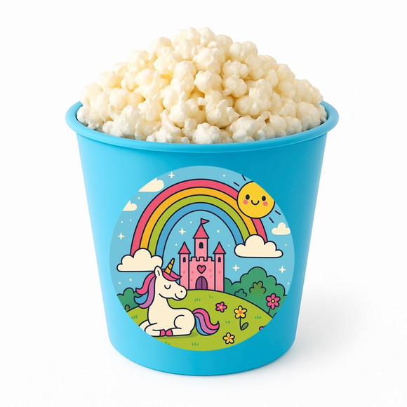 Balde de Pipoca Personalizado Infantil Reino do Arco-íris - Imagem 2