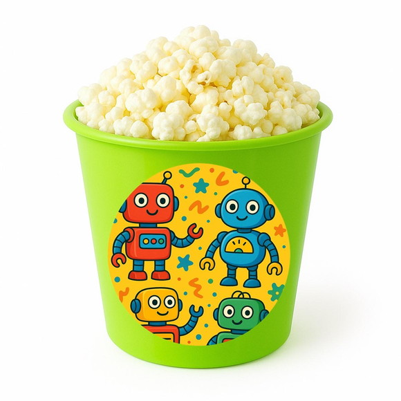 Balde de Pipoca Personalizado Infantil Robôs Divertidos - Imagem 5