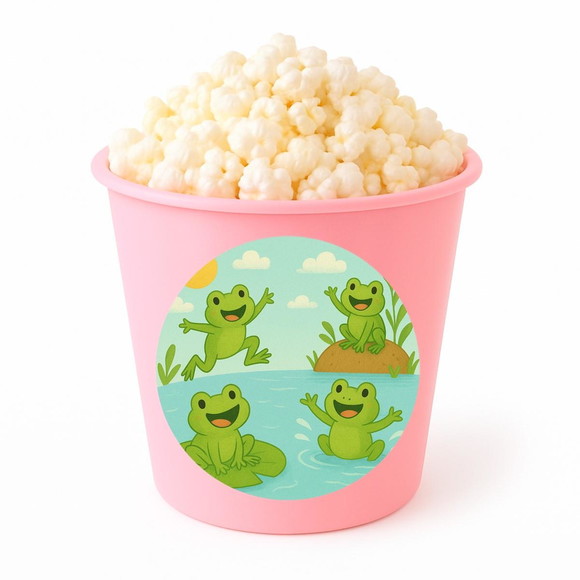 Balde de Pipoca Personalizado Infantil Sapos Divertidos - Imagem 3