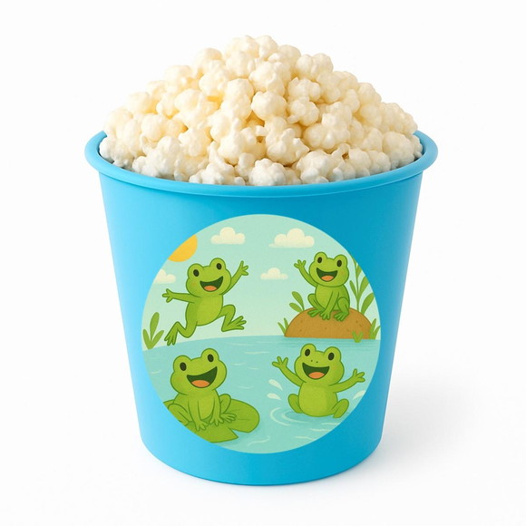 Balde de Pipoca Personalizado Infantil Sapos Divertidos - Imagem 2