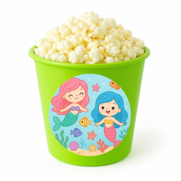 Balde de Pipoca Personalizado Infantil Sereias - Imagem 5