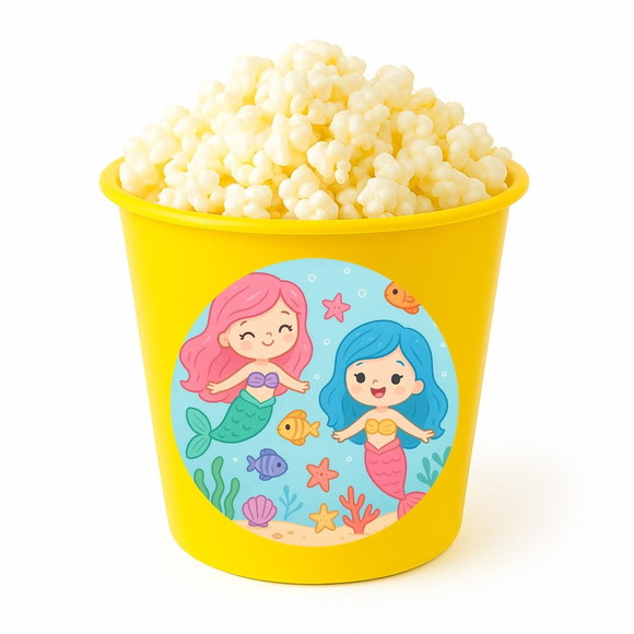 Balde de Pipoca Personalizado Infantil Sereias - Imagem 4