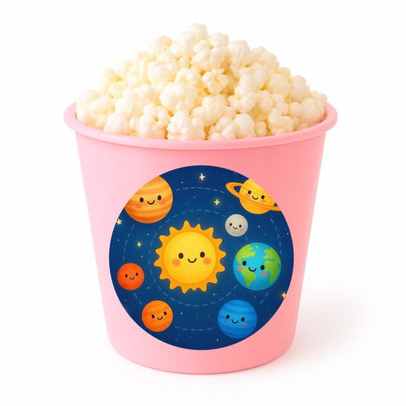 Balde de Pipoca Personalizado Infantil Sistema Solar - Imagem 3