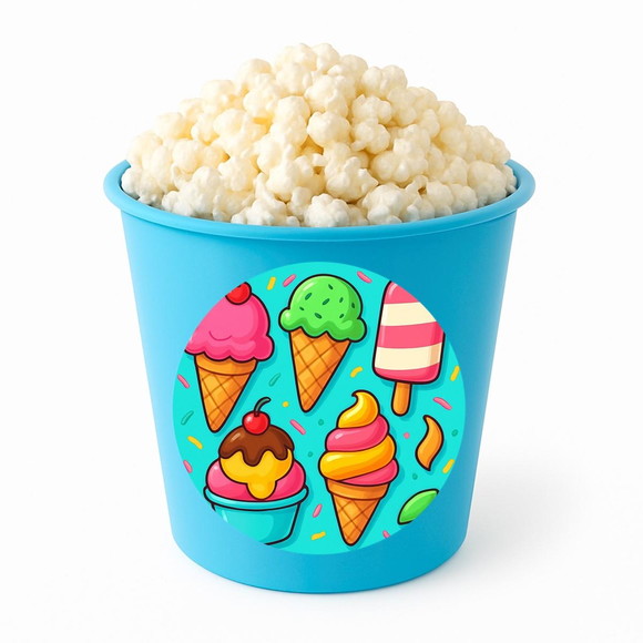 Balde de Pipoca Personalizado Infantil Sorvetes - Imagem 2
