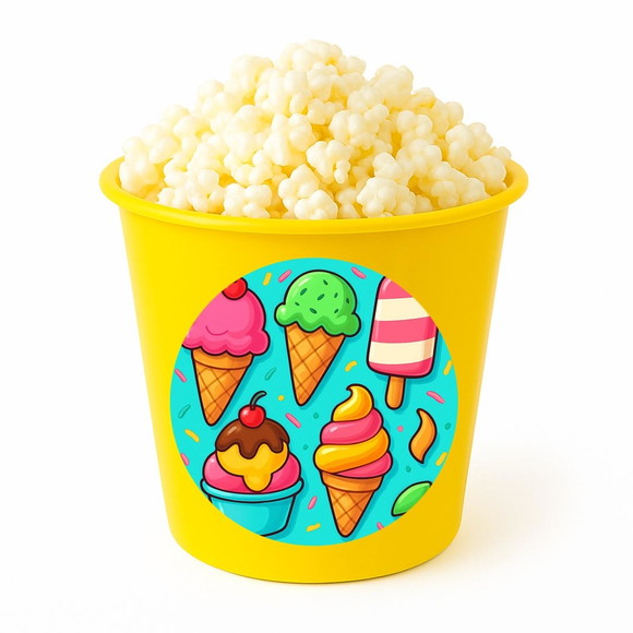 Balde de Pipoca Personalizado Infantil Sorvetes - Imagem 4