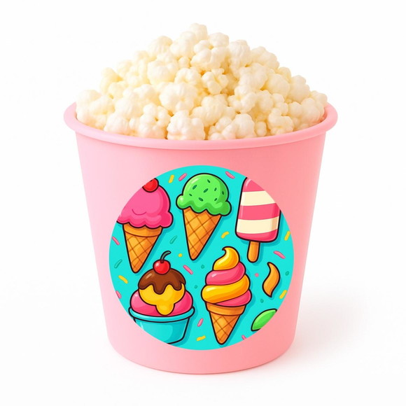 Balde de Pipoca Personalizado Infantil Sorvetes - Imagem 3
