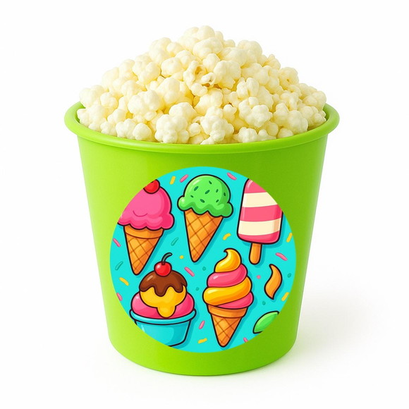 Balde de Pipoca Personalizado Infantil Sorvetes - Imagem 5