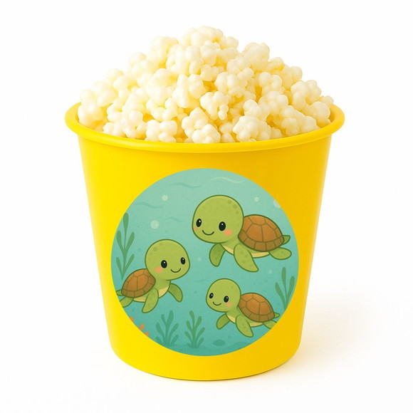 Balde de Pipoca Personalizado Infantil Tartaruguinhas - Imagem 4