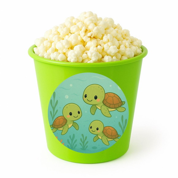 Balde de Pipoca Personalizado Infantil Tartaruguinhas - Imagem 5