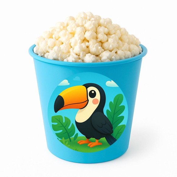 Balde de Pipoca Personalizado Infantil Tucano - Imagem 2