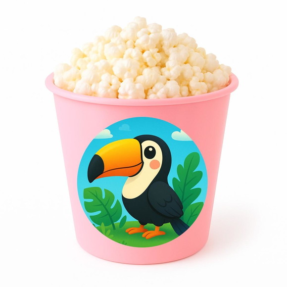 Balde de Pipoca Personalizado Infantil Tucano - Imagem 3
