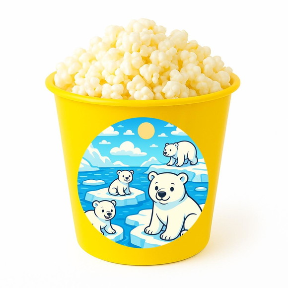 Balde de Pipoca Personalizado Infantil Ursos Polares - Imagem 4