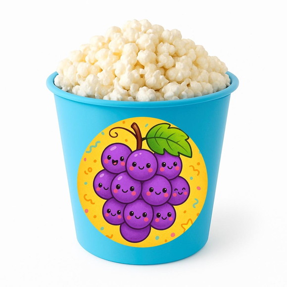 Balde de Pipoca Personalizado Infantil Uvinhas Fofas - Imagem 2