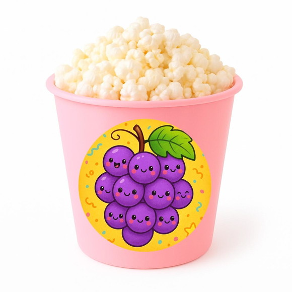 Balde de Pipoca Personalizado Infantil Uvinhas Fofas - Imagem 3
