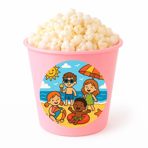 Balde de Pipoca Personalizado Infantil Verão Divertido - Imagem 3