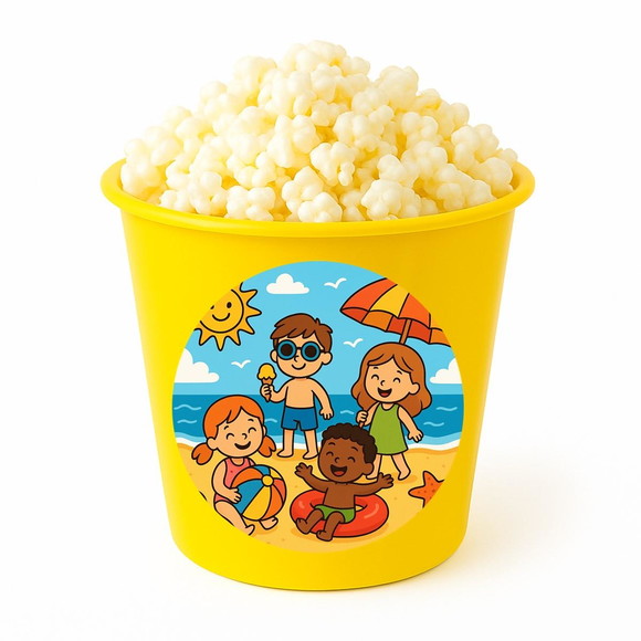 Balde de Pipoca Personalizado Infantil Verão Divertido - Imagem 4