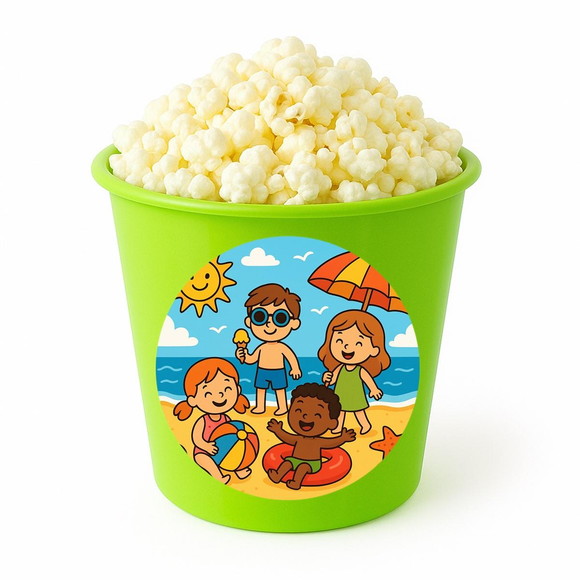 Balde de Pipoca Personalizado Infantil Verão Divertido - Imagem 5