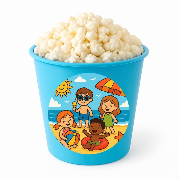 Balde de Pipoca Personalizado Infantil Verão Divertido - Imagem 2
