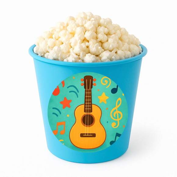 Balde de Pipoca Personalizado Infantil Violão - Imagem 2
