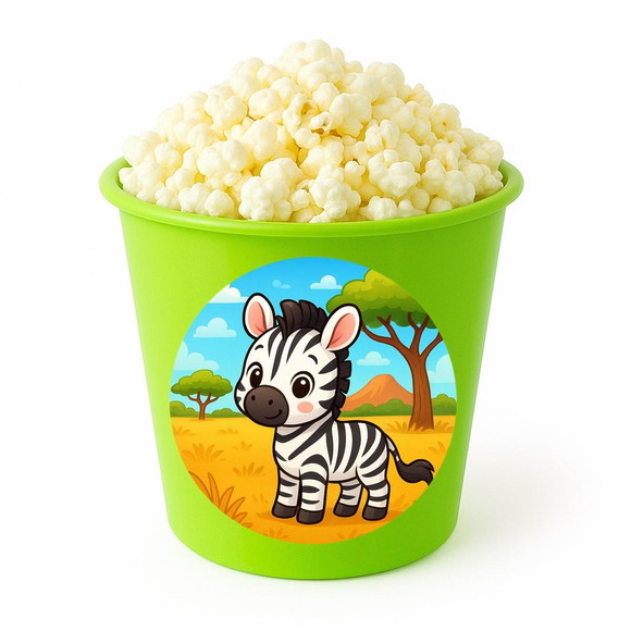 Balde de Pipoca Personalizado Infantil Zebra Baby - Imagem 5