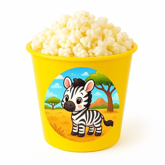 Balde de Pipoca Personalizado Infantil Zebra Baby - Imagem 4
